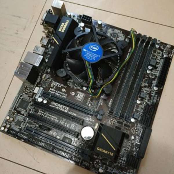 GIGABYTE GA-B150M-D3H + i3-6100