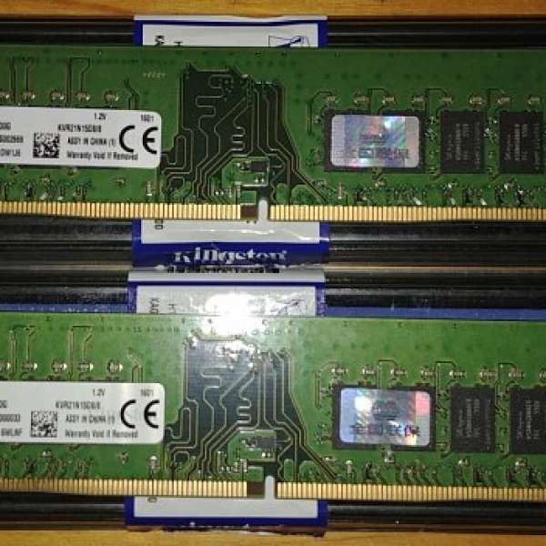 Kingston Value DDR4 2133Mhz 8GB RAM x 2條 有盒有單有保