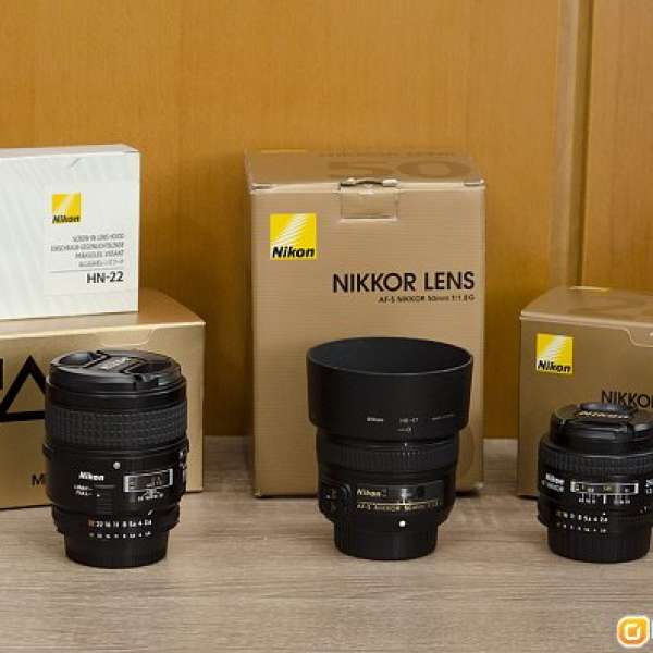 Nikon 60mm,50mm,24mm Lens