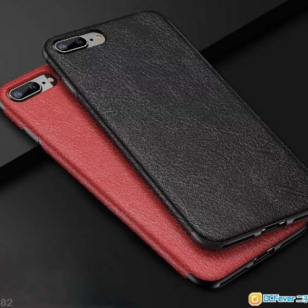 iPhone Case 7/8/Plus 商務優質皮紋軟殻（送玻璃保護貼一張）