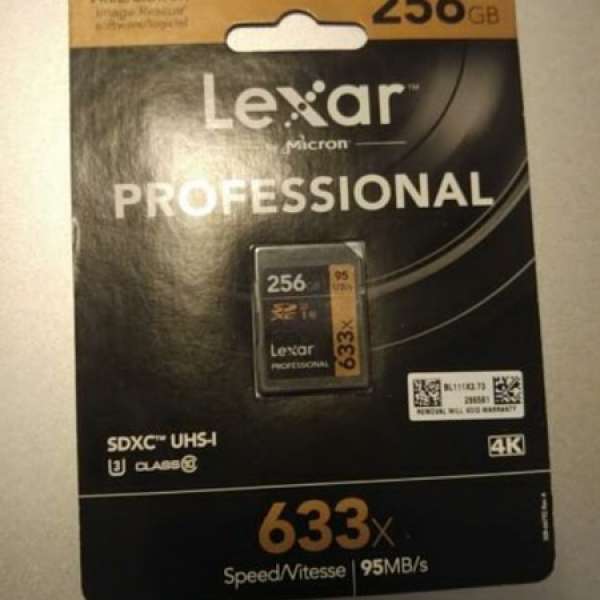 LEXAR UHS-I U3 256GB SDXC CARD 記憶咭