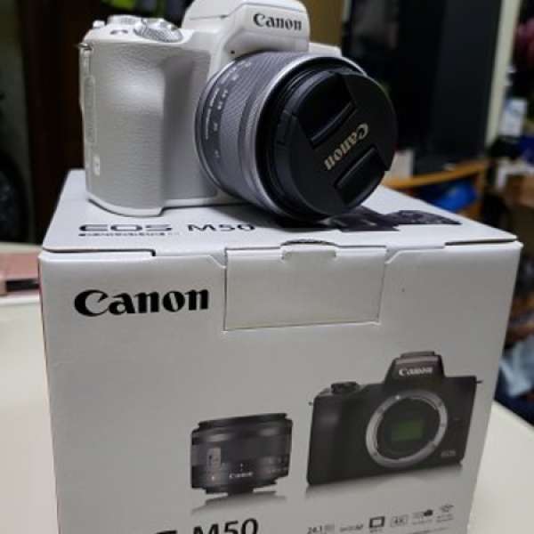 Canon Eos M50 Kit 15-45 Lens 白色