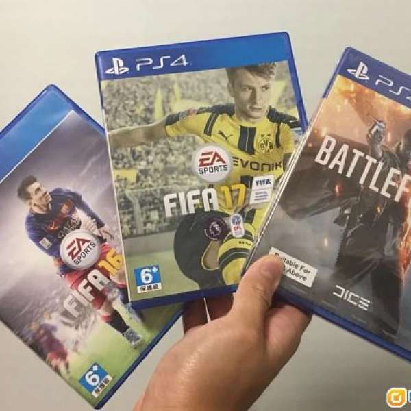 PS4 Games fifa16,fifa17, Battlefield1(全新)