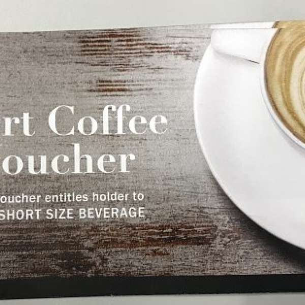 Pacific Coffee short coffee voucher 咖啡券 3張