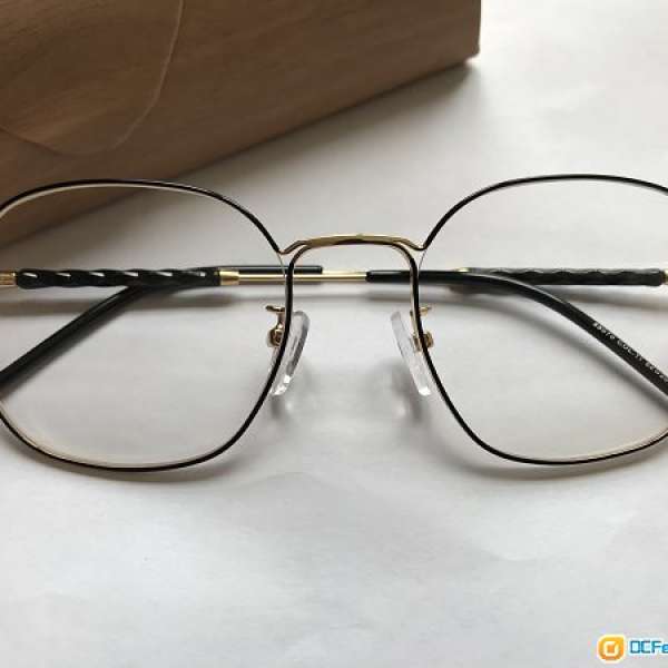 韓式多邊形黑金眼鏡(A68)
