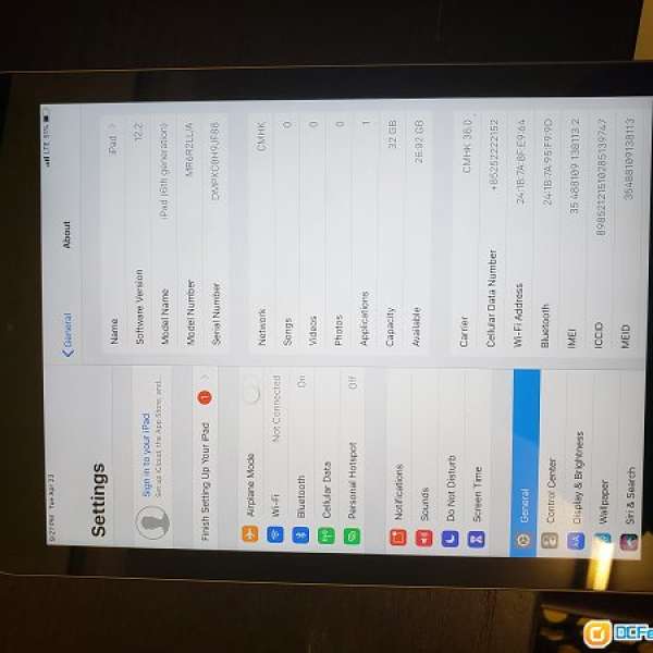 Apple iPad 6 4G 32 水灰 淨機