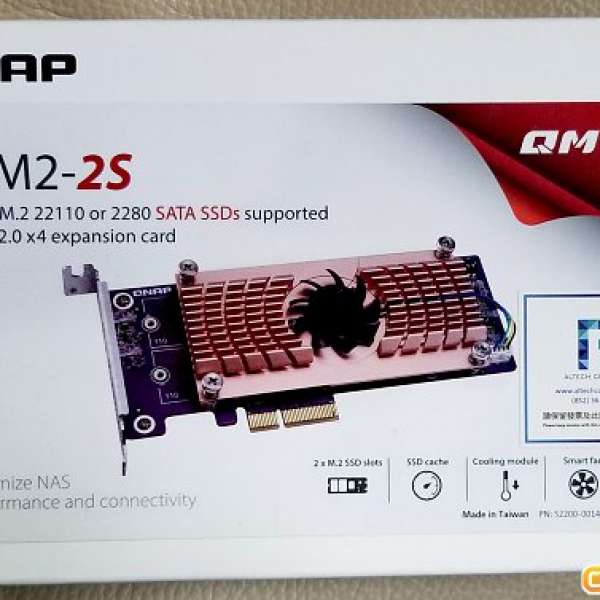 QNAP QM2-2S 擴充卡 (擴充 M.2 SSD 埠) - 100% new unopened box
