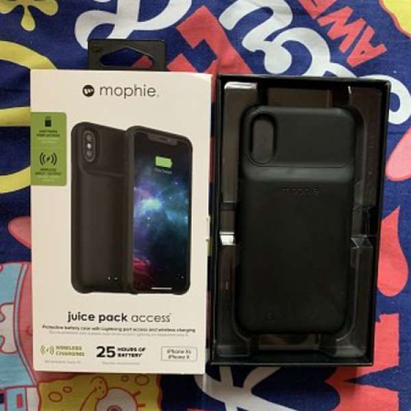 Mophie  Juice Pack 黑色無線充電背殼（適用於Iphone X & XS）