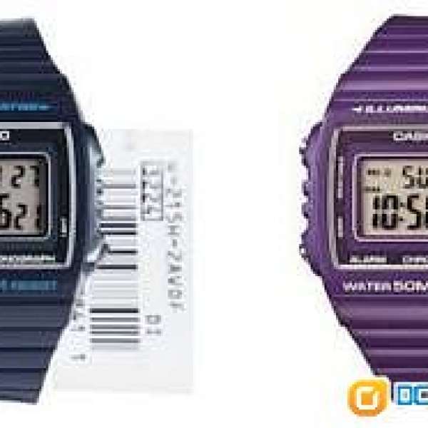 <全新> casio 情侶防水手錶一對●藍色+紫色●