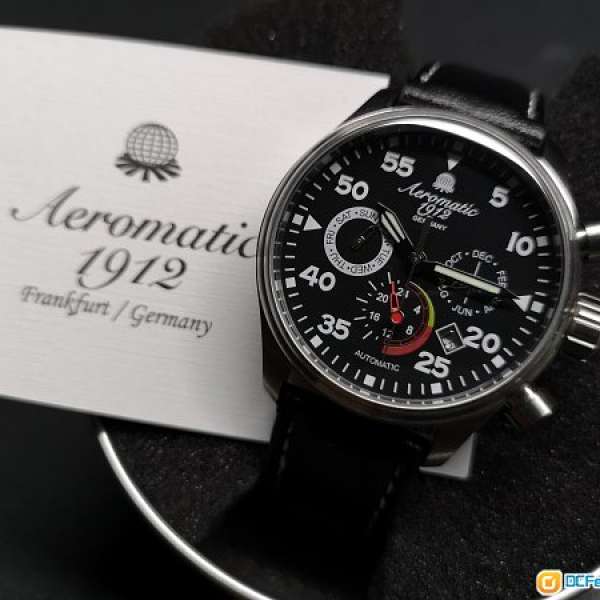 Aeromatic 德國飛行腕錶 (黑面小三針 - A1420)