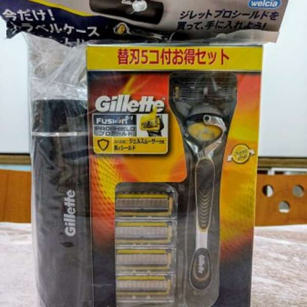 Gillette 吉列 FUSION PROSHIELD 鋒護 潤滑系列剃鬚刀 日本限定旅行盒