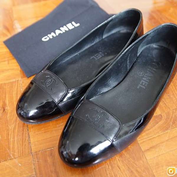 chanel真品黑鞋