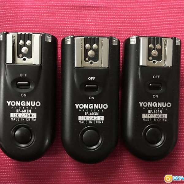 給Nikon用的引閃搖控 - Yongnuo RF-603N (eg D700, 750, 800e, 810, 850, Df)