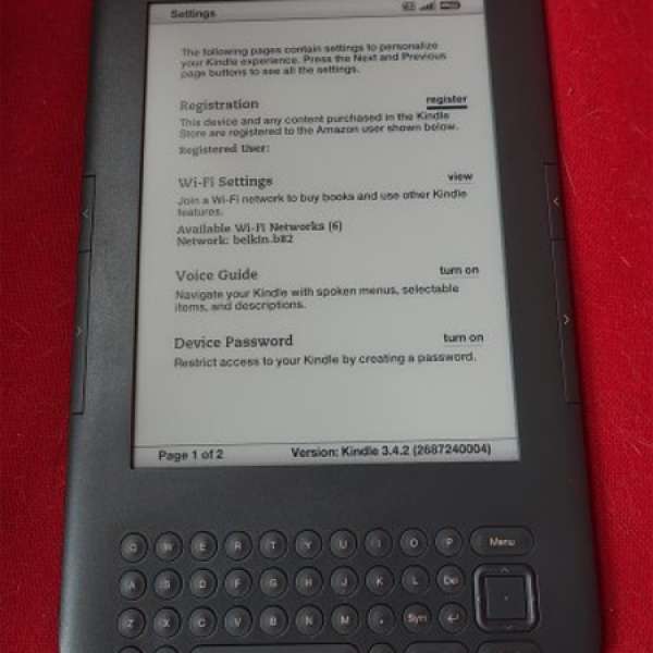 Amazon Kindle 3 Wifi with Cover