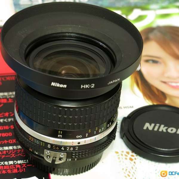 Nikon Ais 24 mm f/2 + HK-2 Lens Hood
