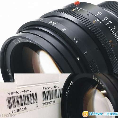 神級大瞳 Leica Noctilux-M 50mm f/1.0 大光圈鏡的皇者 (罕有玻璃98新 ) M系 SONY A...