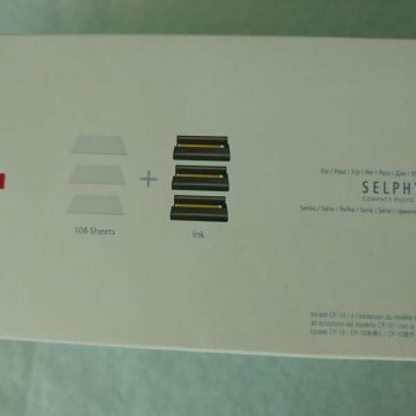 SELPHY CP KP-108IN 相紙108 張連色帶套裝 (原價hkd240, 特價: hkd150)