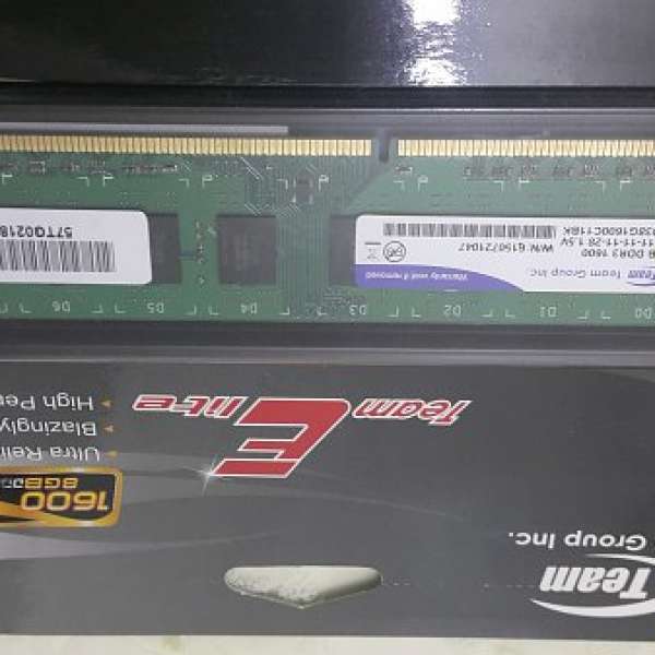 全新 Team Elite Group 8GB DDR3-1600 Desktop Ram
