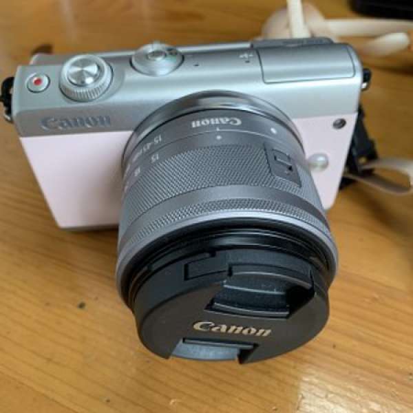 Canon m100（粉紅色）連15-45mm kit 9成新