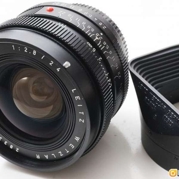Leica R Elmarit 24mm f28(改AI)西德名鏡  油潤細緻新淨  跟原庒Leica遮光罩  已磨...