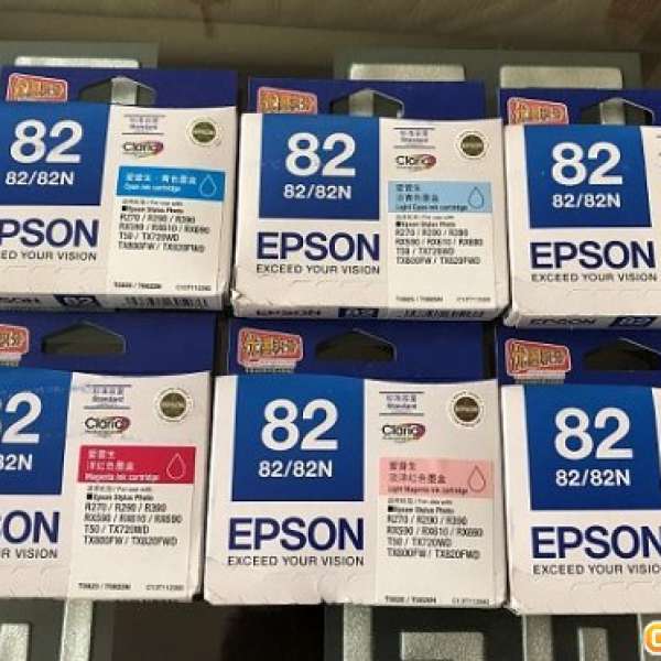 半價出售全新原装EPSON 270墨盒 T0821墨盒 6色  1 set