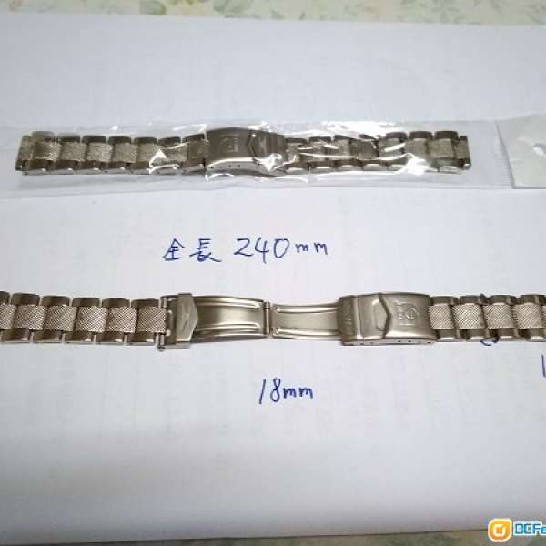 全新 日本 ELGIN 不銹鋼實心錶帶