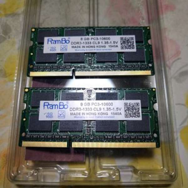 RamBo DDR3 SODIMM 8GB X 2