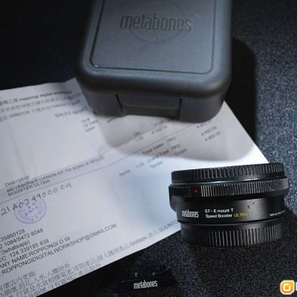 Metabones EF to E T Mount Speed Booster ULTRA 0.71x II 有花平放