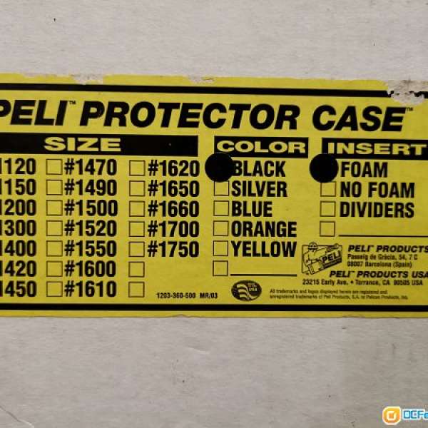 PELI PROTECTOR CASE 1450 防水箱