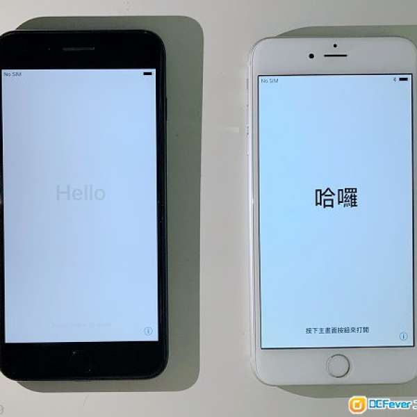 iPhone 7 Plus 128G （哑黑） and iPhone 6 Plus 64G （银灰）