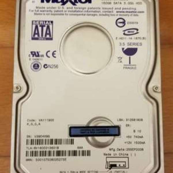 古董 Maxtor 160GB 3.5 Harddisk