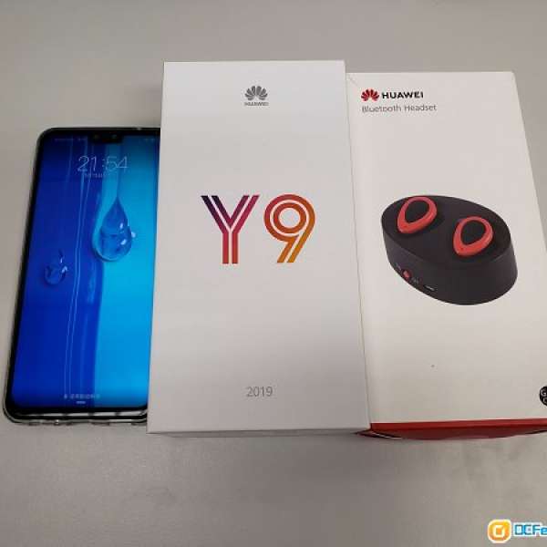 95%新 Huawei Y9 2019 + Huawei bluetooth headset