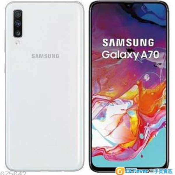 全新 Samsung Galaxy A70/6 GB Ram/128 GB Rom/白色