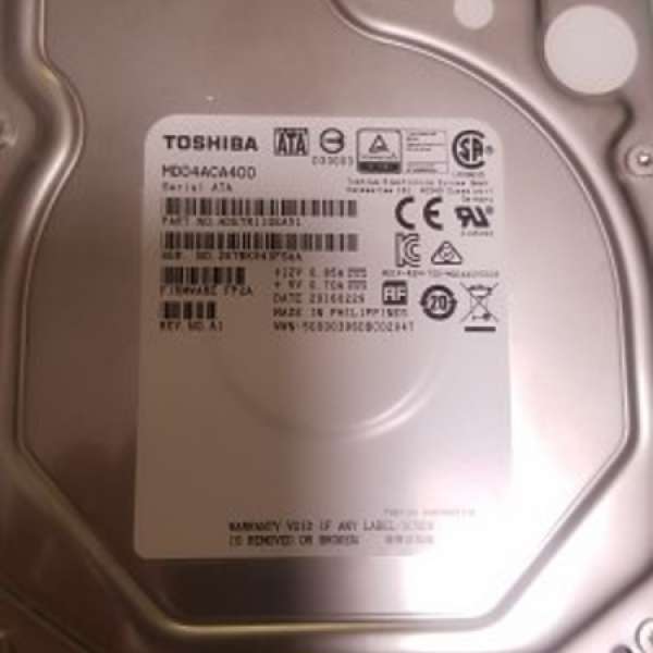 Toshiba/東芝 95%新 4TB 3.5" SATA3 硬碟