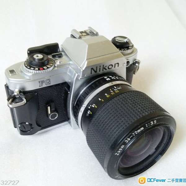 Nikon FG相機 連 Nilon zoom 36-72mm 恒定光圈 f3.5 鏡頭