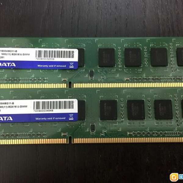 A-DATA DDR3 1600 8GB x2 PCS (Total = 16GB)