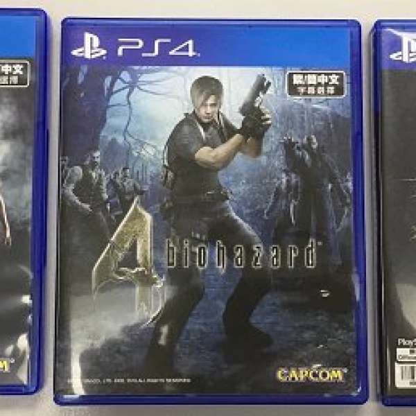 PS4 Resident Evil 4及6 ($90 each), Final Fantasy XV ($120)
