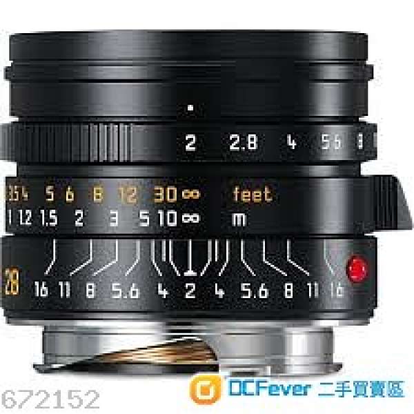 100% 全新 Leica Summicron-M 28mm f/2.0 ASPH Black 水貨 國際保養