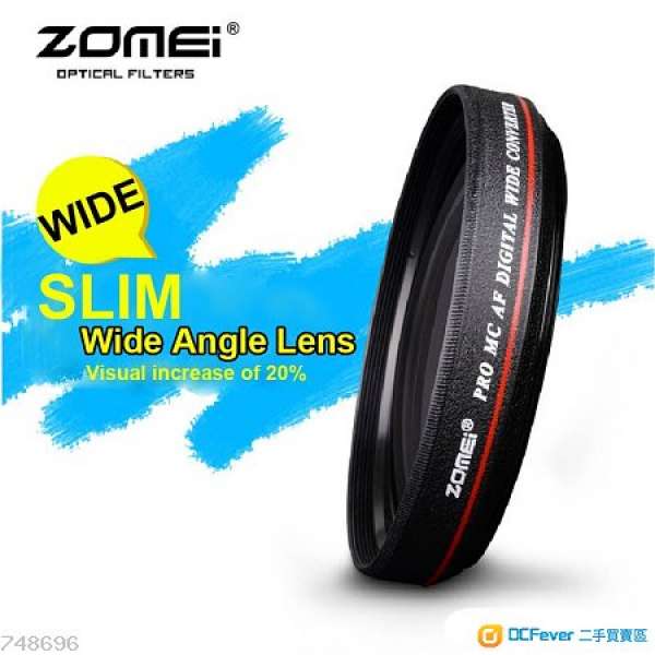ZOMEI 0.45x Wide Angle Filter Camera Lens Optical Glass Wide Converter