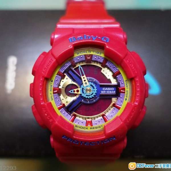 90%新 Casio Baby G Watch BA-112-4A Pink Resin 桃紅色 少女時代 手錶