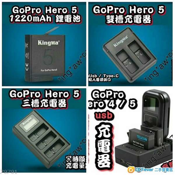 全新 GoPro HERO 5 / 6 / 7 鋰電池 雙槽充電器 三槽充電器 外框 潛水殼 防水殼 機身...