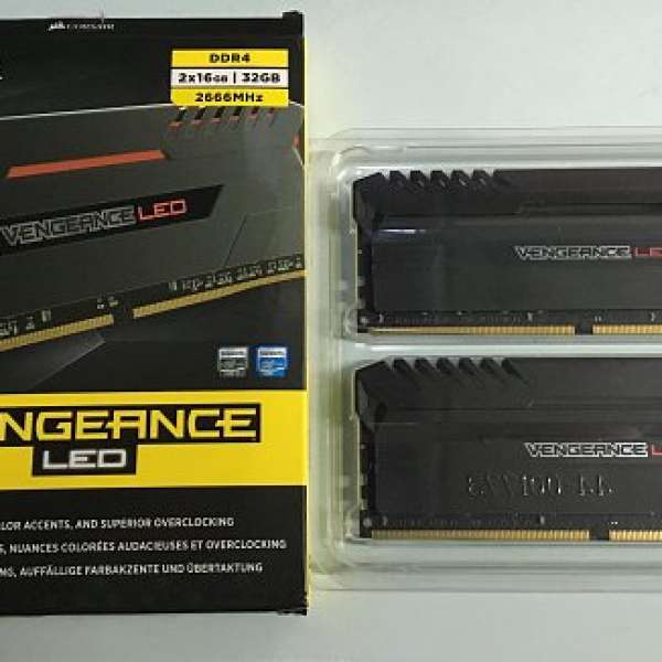 Corsair Vengeance LED RED DDR4 2666MHz 32GB Kit (2x16GB)