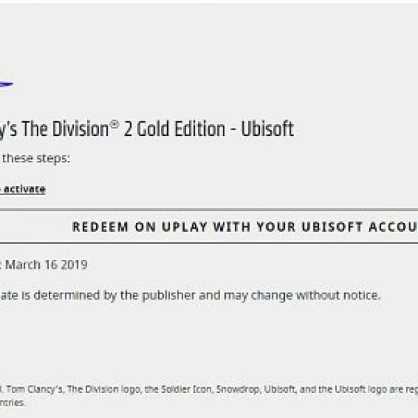 Division 2 Gold Edition