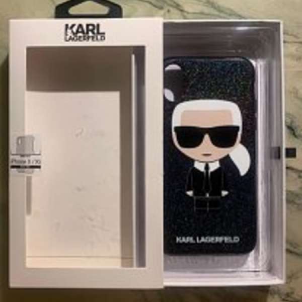 (YSL) Karl Lagerfeld 全新手機殼，老佛爺，潮流教主iPhone X/XS手機殼  購自英國