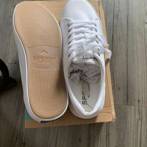 Sperry 美國品牌 白布鞋 男裝 40.5 勁易襯 全新 正版