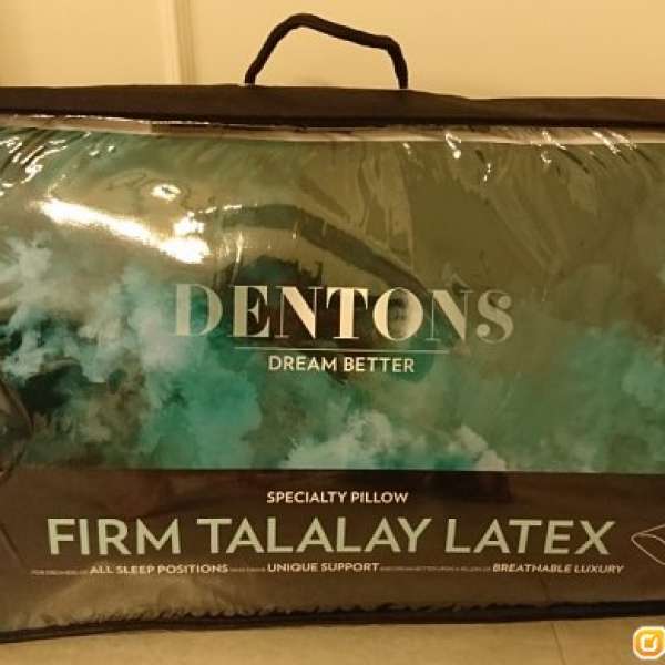 全新Dentons Pillows Firm Talalay Latex天然乳膠枕一個