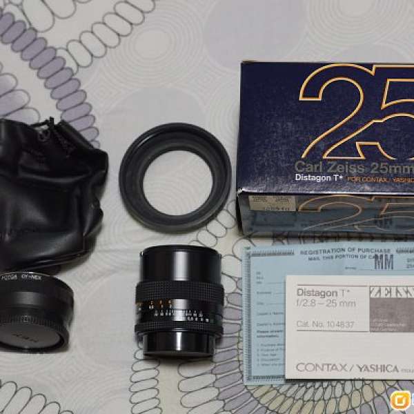 罕有收藏級德制 Contax C/Y 25mm f2.8 MMG 合 DSLR Canon Nikon 無反 Sony A7