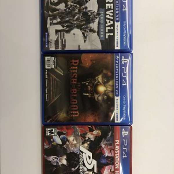 PS4 Games - Firewall Zero Hour / Rush of Blood / Persona 5