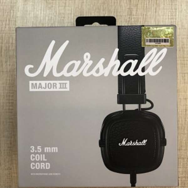 全新 Marshall Major III 耳機 Headphone 3.5mm