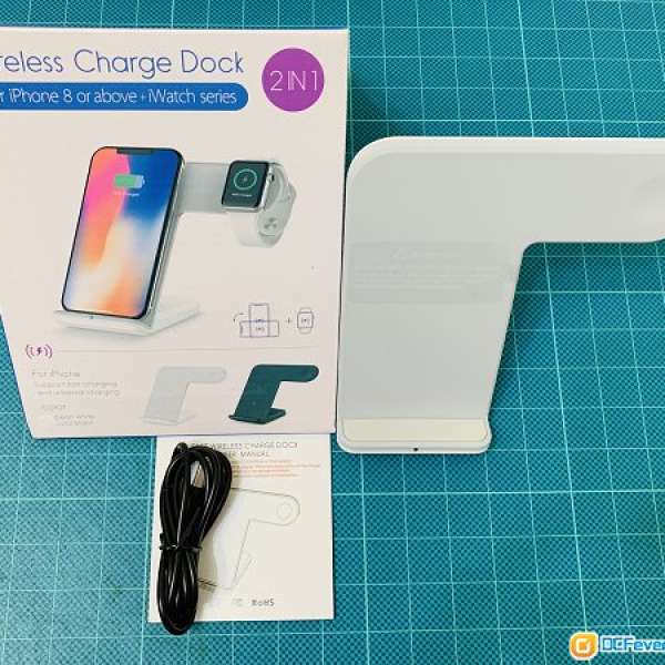 白色座枱無線充電器 Apple Watch iPhone Wireless Charge Dock